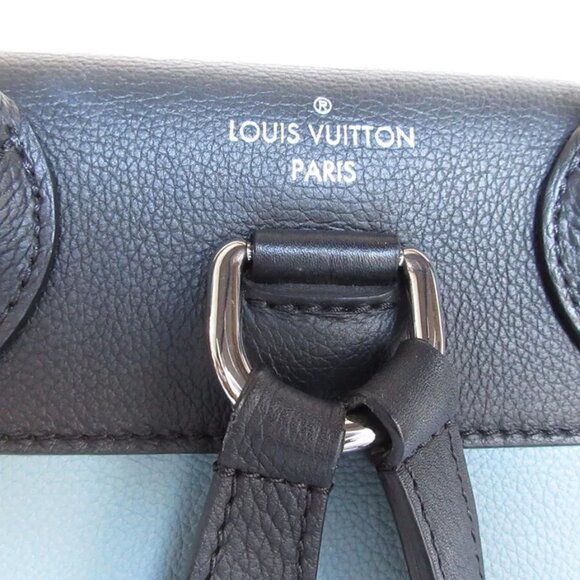 Auth LOUIS VUITTON Lockme Backpack blue-black leather - Picture 7 of 12